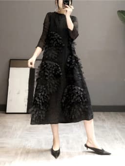 A Flower Of Dressed Folds For Long-sleeved Women In A Loose Corn Solid Color Ladies Fashion Clothes Summer 2025 Women Clothing