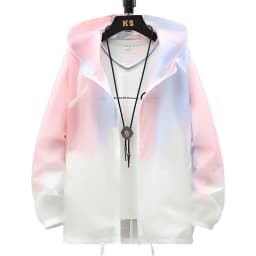 2026 Women Jacket Summer Gradient Y2K Hip hooded Light Thin Coats Windbreaker Woman Hooded Coat veste femme Jackets Clothes