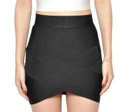 High Quality Ladies Rayon Thick Short Bandage Skirt Cocktail Party Cute Mini Skirt