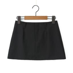 YENKYE Y2K Cool Girl Striped Pencil Mini Skirt Vintage High Waist Sexy Women Black Gray Summer Skirts