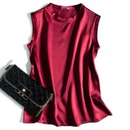 Korean Women's Summer Elegance Shirt Fashion Satin Tank Top Ice Silk Office Lady Blouse Elegant Summer Blusas