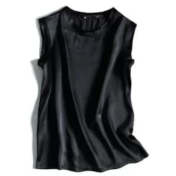 Korean Women's Summer Elegance Shirt Fashion Satin Tank Top Ice Silk Office Lady Blouse Elegant Summer Blusas
