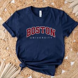 Boston University T Shirt Boston Graphic T Shirts Varsity College University Tshirts Ivy League Shirts Unisex Short Sleeves Tops