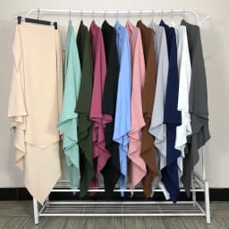 New One Layer Jazz Crepe Diamond Khimar High Quality Muslim EID Ramadan Islamic Clothing Tie Back Prayer Hijab Dropshipping