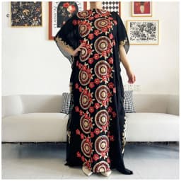 2026 Women Muslim Sequin Embroidery Long Black Lady Clothes Fashion New Arrival African Embroidery Flower Dresse With Scarf