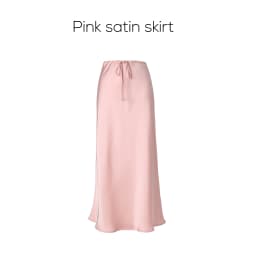 AP SS25 Women Ribbed Shirt V-neck Long Sleeve Top High Quality Satin Skirt Five Color