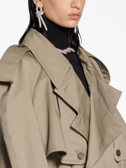 FANAN Fashion Women Cotton Trench Coat Lapel Raglan Sleeve Double Breasted Solid Color Short Windbreaker Autumn 2025 New