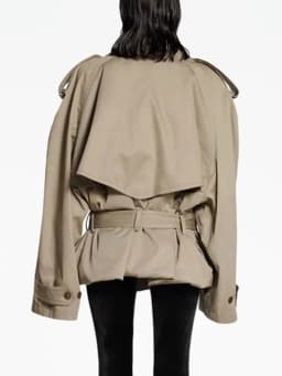 FANAN Fashion Women Cotton Trench Coat Lapel Raglan Sleeve Double Breasted Solid Color Short Windbreaker Autumn 2025 New