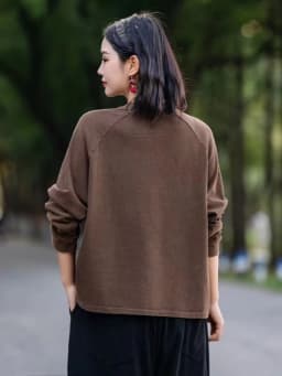 Amax luluE 2025 Japanese Fashion Tops Womens Loose Casual V Neck T-shirts Ladies Classic Vintage Design Harajuku Cotton Clothing