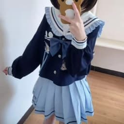 Japanese Kawaii JK Uniform Skirt Set Women Preppy Style Sweet Bow Sailor Collar Tops Pleated Mini Skirts Gothic Y2k Lolita Suit