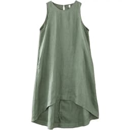 100% Linen Summer Vest Dress Women's 2026 Spring New Asymmetric Hem Chic Sleeveless Linen Dresses Female Vestidos