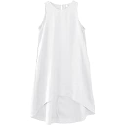 100% Linen Summer Vest Dress Women's 2026 Spring New Asymmetric Hem Chic Sleeveless Linen Dresses Female Vestidos