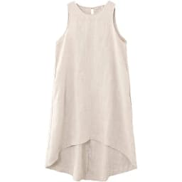 100% Linen Summer Vest Dress Women's 2026 Spring New Asymmetric Hem Chic Sleeveless Linen Dresses Female Vestidos