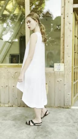 100% Linen Summer Vest Dress Women's 2026 Spring New Asymmetric Hem Chic Sleeveless Linen Dresses Female Vestidos
