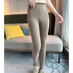 100% Cashmere Knitted Leggings Women Ins High Waist Casual Wool Korean Trousers Solid Thicken Elasticity Ankle-Length Pants HOT