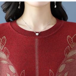 New Temperament Mother Dress Autumn Winter Slim Mid-Length Sweater Dress Middle Aged Women's Elegant Knitted Dress Vestidos 6XL