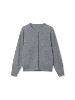 SuyaDream, Cardigans For Woman, Fleece Wool, Round Collar, Soft Cozy Sweaters, 100%Wool, 2025 Fall Winter Jackets