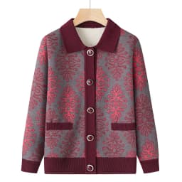 Warm Grandma Sweater Women Autumn Winter Sweaters Coat Mother Knitted Cardigan For Woman Thick Velvet Knitwear Female Clothes