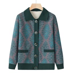 Warm Grandma Sweater Women Autumn Winter Sweaters Coat Mother Knitted Cardigan For Woman Thick Velvet Knitwear Female Clothes