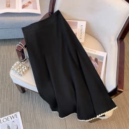 150Kg Plus Size Women's Bust 150 Autumn New Small Fragrant Top Coat And Skirt Two Pieces Set Black 4XL 5XL 6XL 7XL 8XL 9XL