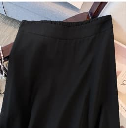 150Kg Plus Size Women's Bust 150 Autumn New Small Fragrant Top Coat And Skirt Two Pieces Set Black 4XL 5XL 6XL 7XL 8XL 9XL