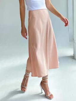 Elegant Women's Skirts High Waist Silk Satin A-line Skirt Lady Fashion Solid Color Purple Long Skirts for Women Fashion 2026