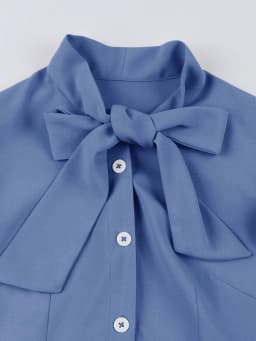 Tonval Bow Neck Button Up Ruffle Sleeve Elegant Long Dresses Summer Vacation Clothes for Women Vintage Solid Pleated Midi Dress