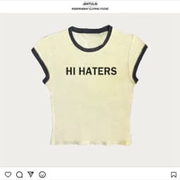 Hi Haters Letter Gothic T-shirt High Street Sexy Tees Harajuku Crop Tops Short Sleeve Top Fairy Grunge Skinny Tops Y2k Clothes