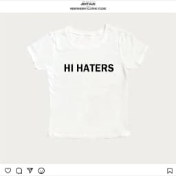 Hi Haters Letter Gothic T-shirt High Street Sexy Tees Harajuku Crop Tops Short Sleeve Top Fairy Grunge Skinny Tops Y2k Clothes