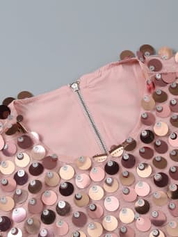 Sexy O Neck Long Sleeve Sequins Feathers Mini Dress Women Pink Glitter Sequin Backless Slim Dress Elegant Evening Party Club
