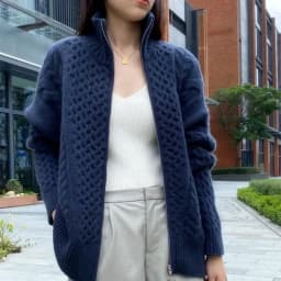 Autumn Winter New Thick Turtleneck Cashmere Knitted Cardigan Women Casual Knit Loose Wool Sweater Larg Size Female Jacket Tops