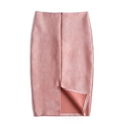 Winter Sexy Bodycon Suede Skirts 2025 Fashion Knee Length High Waist Office Skirt Korean Women Clothes Elegant Slim Pencil Skirt