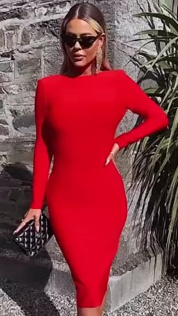 New Winter Xmas Women Sexy Designer Backless Midi Blue Black Red Bandage Dress Ladies Elegant Bodycon Party Dress Vestido