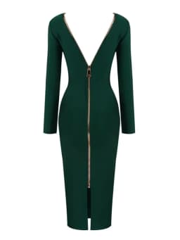 New Winter Xmas Women Sexy Designer Backless Midi Blue Black Red Bandage Dress Ladies Elegant Bodycon Party Dress Vestido
