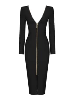 New Winter Xmas Women Sexy Designer Backless Midi Blue Black Red Bandage Dress Ladies Elegant Bodycon Party Dress Vestido
