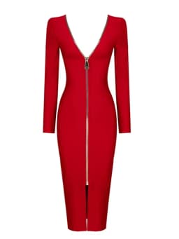 New Winter Xmas Women Sexy Designer Backless Midi Blue Black Red Bandage Dress Ladies Elegant Bodycon Party Dress Vestido
