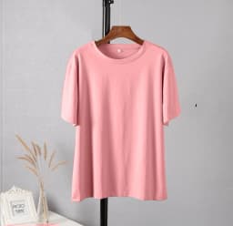 Hirsionsan Trendy 100% Cotton T Shirts for Women Summer Soft O-neck Short Sleeve Solid Tees Female Simple Loose Streetwear Tops
