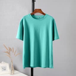 Hirsionsan Trendy 100% Cotton T Shirts for Women Summer Soft O-neck Short Sleeve Solid Tees Female Simple Loose Streetwear Tops