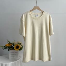 Hirsionsan Trendy 100% Cotton T Shirts for Women Summer Soft O-neck Short Sleeve Solid Tees Female Simple Loose Streetwear Tops