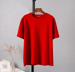 Hirsionsan Trendy 100% Cotton T Shirts for Women Summer Soft O-neck Short Sleeve Solid Tees Female Simple Loose Streetwear Tops