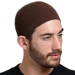 Winter Knitted Muslim Men Prayer Hats Warm Male Beanies Cap Islamic Ramadan Jewish Kippah Homme Hat Men's Wrap Head  Cap