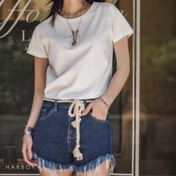 Maden Women’s 100% Cotton Crewneck Short-Sleeve T-Shirt Soft Breathable Basic Tee for Daily Wear All-Season Layering
