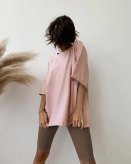 Hirsionsan Summer Cotton Loose Sets Women 2023 Oversized Two Pieces T Shirts and High Waist Knitted Shorts Outfits Tracksuit