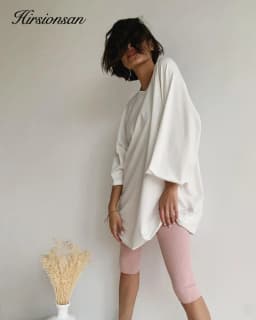 Hirsionsan Summer Cotton Loose Sets Women 2023 Oversized Two Pieces T Shirts and High Waist Knitted Shorts Outfits Tracksuit