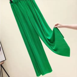 Pants Women 2026 Spring Summer Wide Leg Pants Loose Palazzo Pants Fashion Bohemian Pleated Trousers Ropa Coreana Pantalones