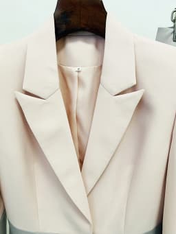 HIGH STREET Newest 2026 S/S Runway Designer Suit Set Women's Career Fashion Single Button Color Block Blazer Wide Pants Suit