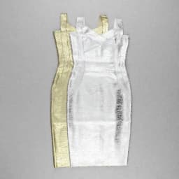 High Quality New Slip Gold Print Rayon Bandage Dress Foiling Sexy Celebrity Bodycon Cocktail Party Dress