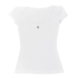 Y2K Lace Trim Neckline Crop Tops Fairycore Aesthetics Vintage Black Milkmaid Tees Chic Women Retro Grunge T Shirt Korean Chic