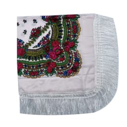 Russian Shawls Female Headwrap Floral Printed Fringed National Scarf Retro Handkerchief Women's Square Headscarf Tassels Bandana