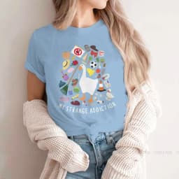 My Goose Addiction Women TShirt Untitled Goose Game Girls Graphic Tops 4XL Cotton Female T Shirt Funny Hipster Gift